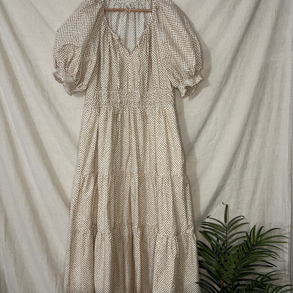 NWOT Anthropologie The Somerset Puff Maxi Dress Women's Size XL - Picture 4 of 10
